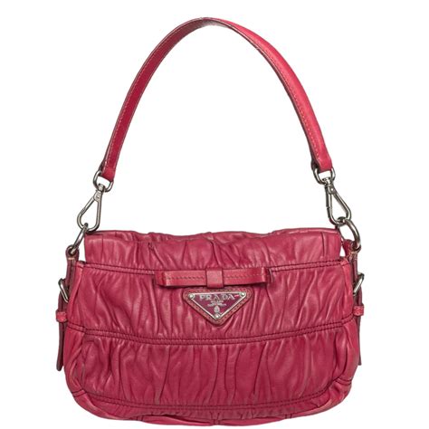 pink prada ruched bag|prada handbags pink.